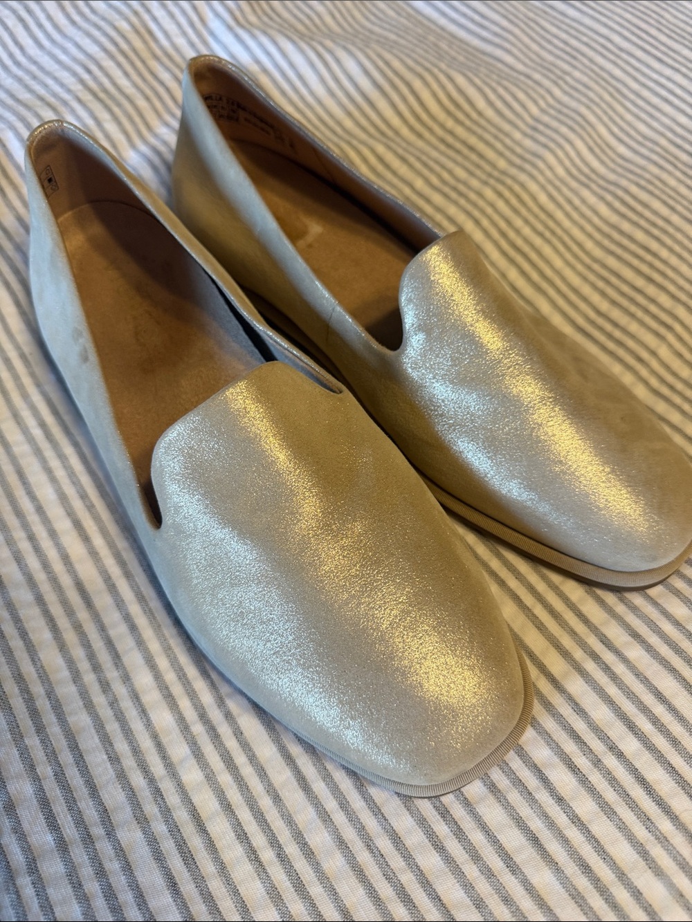 Women’s Vionic Metallic Cream Slip-On Loafers